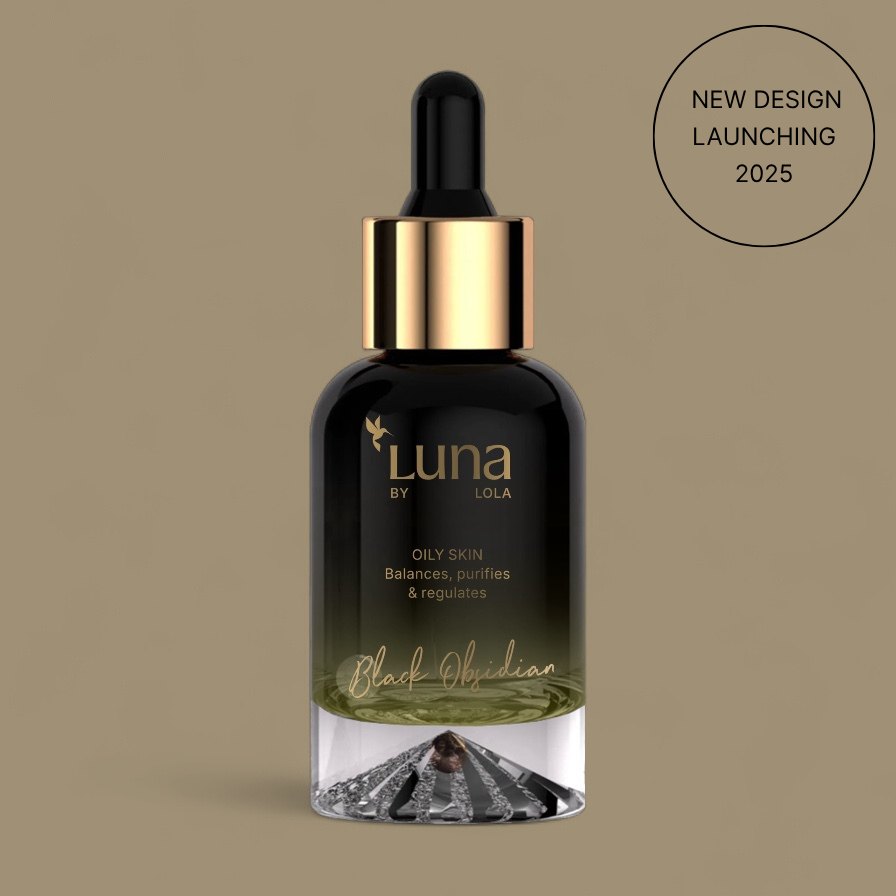 Black Obsidian - Outstanding all natural, organic and vegan facial oil for oily and blemish prone skin - Luna by Lola